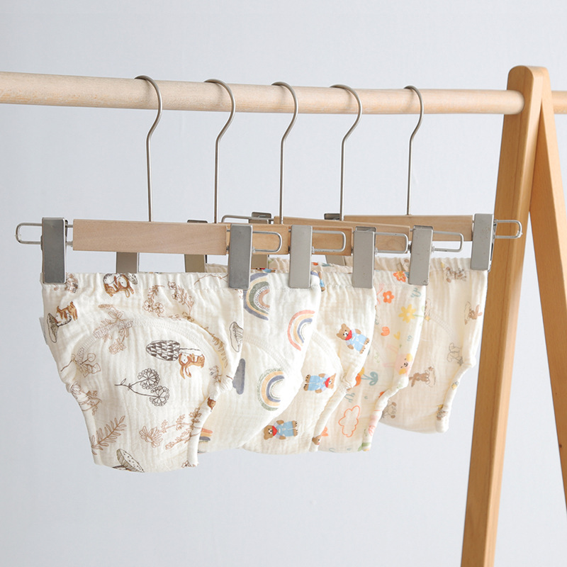 Korean version of gauze cotton baby urine abstinence training study pants gauze diapers waterproof diapers cotton diapers Category A