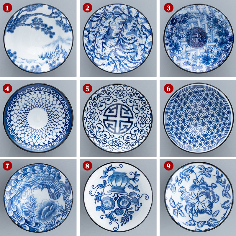 Blue and White Porcelain Tea Cup Ceramic Tea Bowl Bucket Cup Kung Fu Tea Set Full Color Blue and White Tea Cup Master Cup Single Cup Special Offer