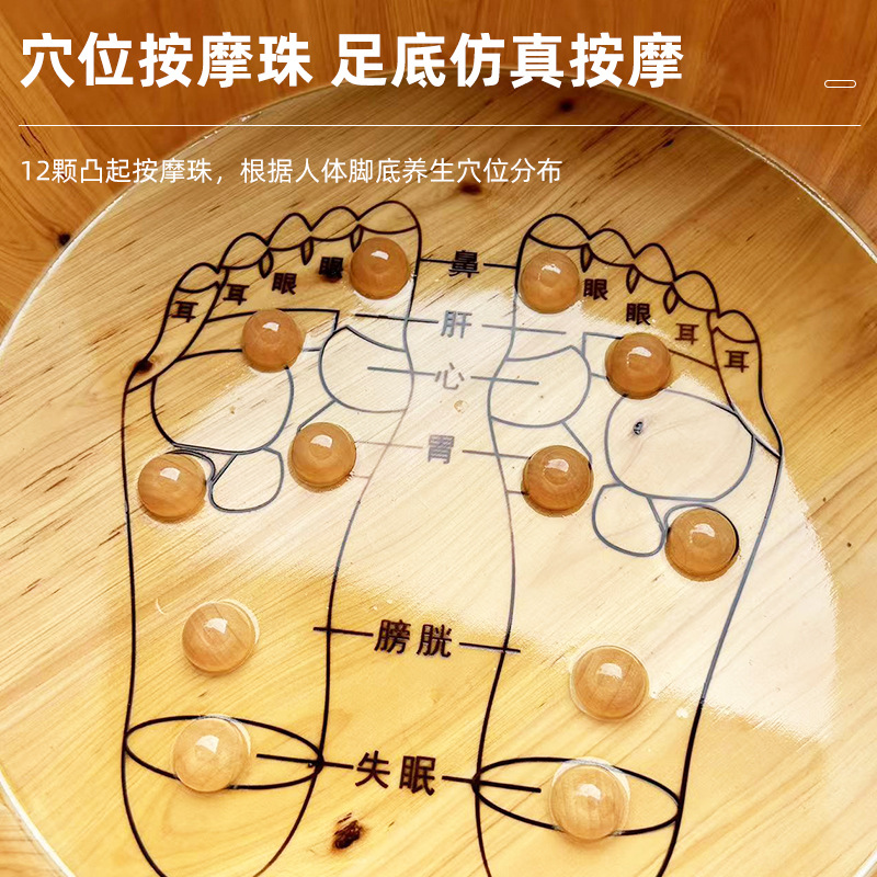 Directly Approved from the Manufacturer, Cedar Wood Foot Bath Wooden Bucket, Sauna Bath Foot Basin, Solid Wood Insulation Acupoint Massage Wooden Bucket Wholesale