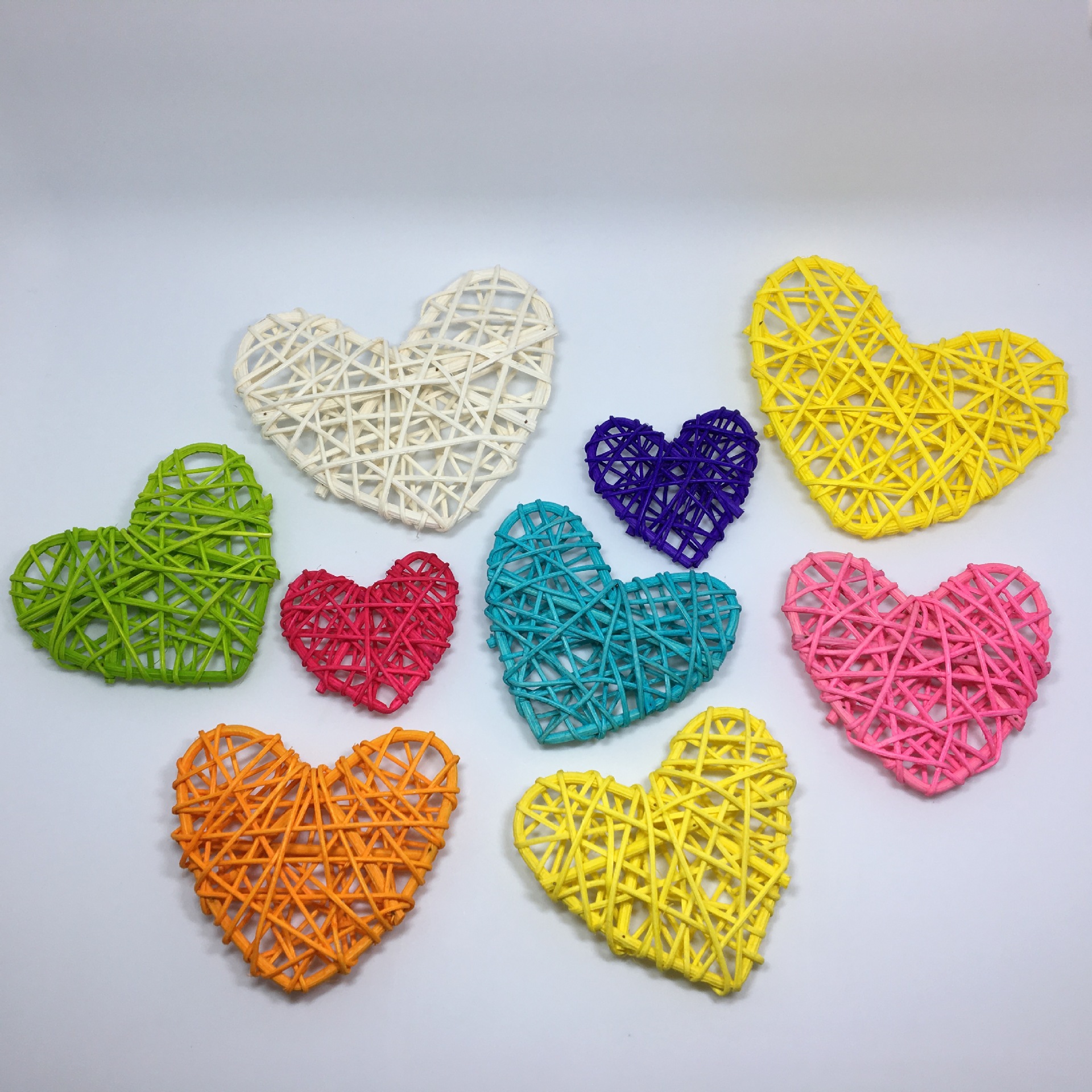 5cm Rattan Heart Kindergarten Environment Decoration Rattan Pendant Heart Pendant