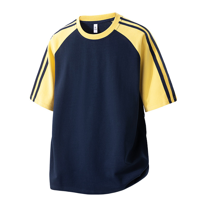 Summer American Heavy Short-Sleeved T-Shirt Men's New Trendy Brand Loose Half-Sleeved Bottoming Casual Top