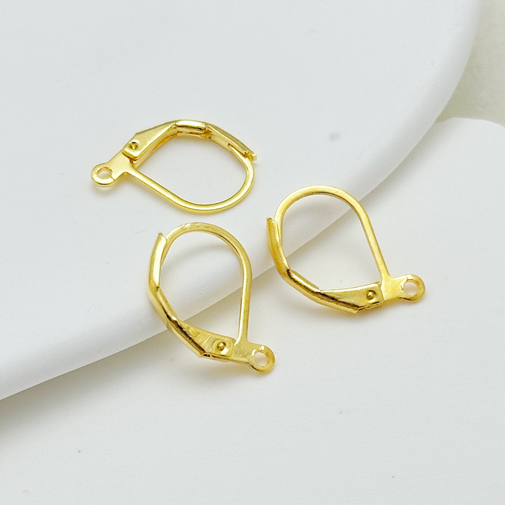 DIY Jewelry Accessories Pure Iron Spring D-Shaped French Ear Hooks Ear Clips Ear Buckles French Hooks Elastic Hook Ear Drop Hooks