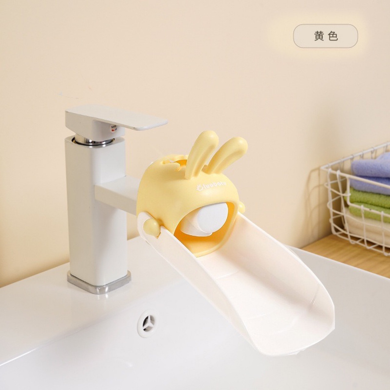 Rabbit Children's Faucet Extender Splash-Proof Kitchen Bathroom Faucet Extender Cute Rabbit Water Guide