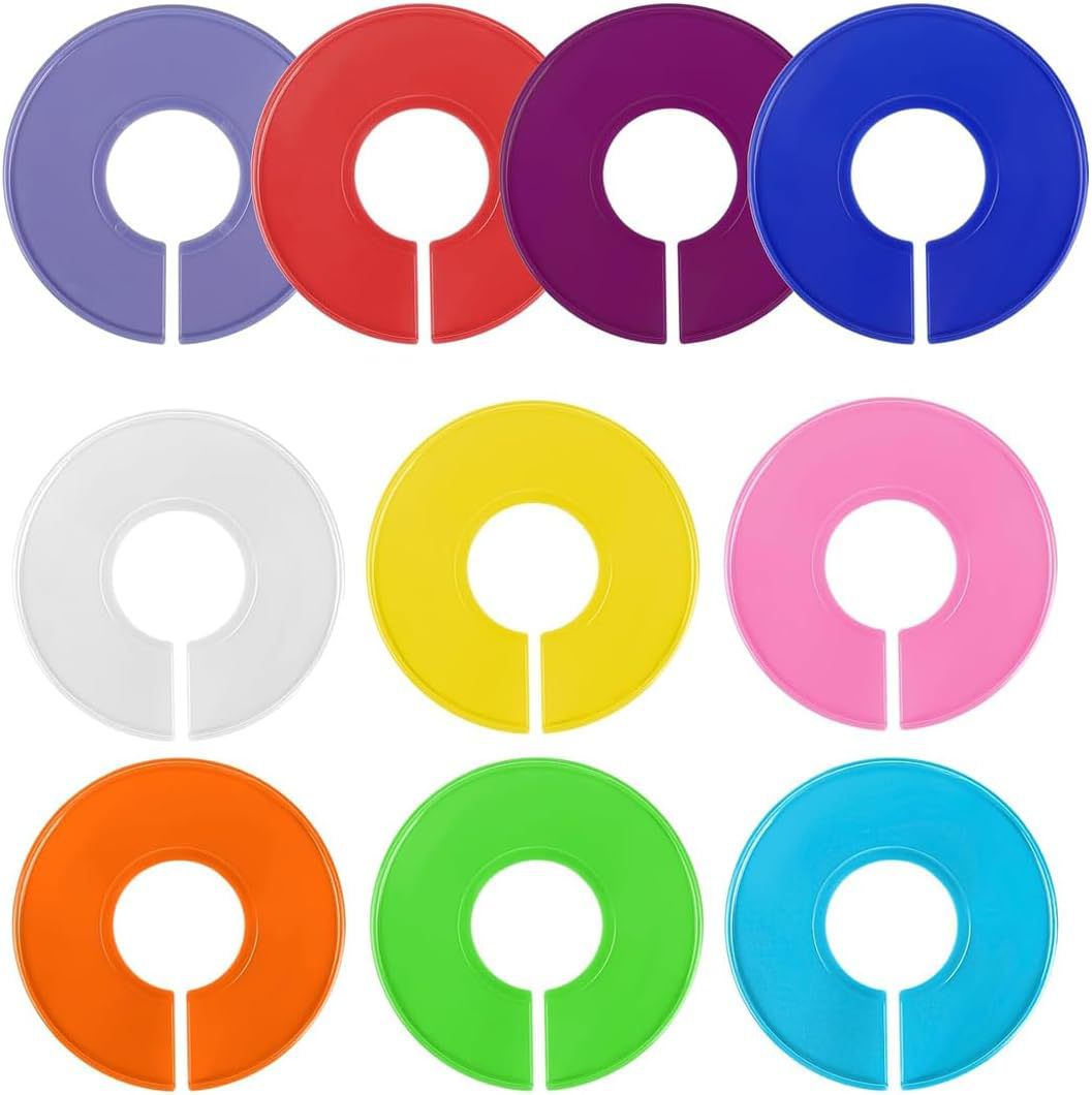 Round Clothing Size Divider Adult Storage Wardrobe Classification Plastic Disc Double-Sided Printed Size Divider Ring