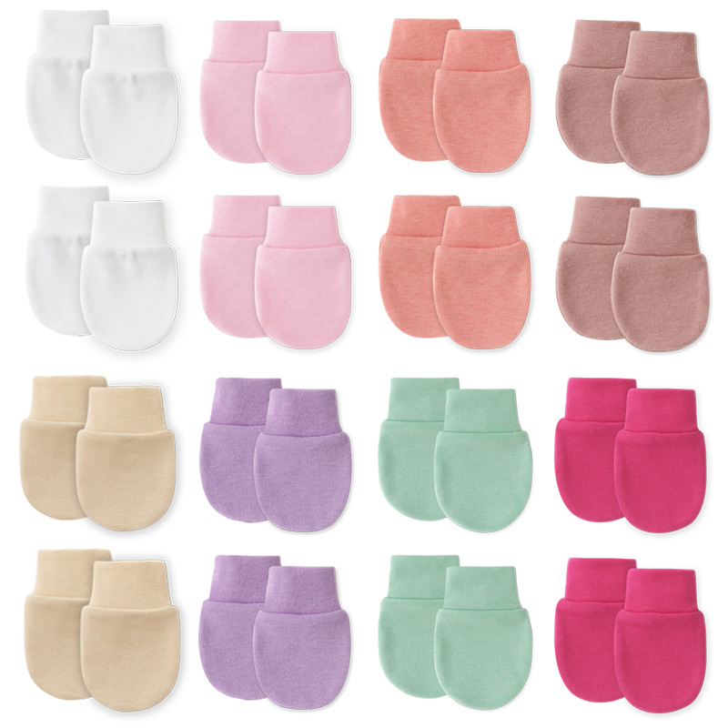 2024 spring summer autumn baby anti-scratch gloves single breathable newborn anti-scratch face small gloves baby gloves