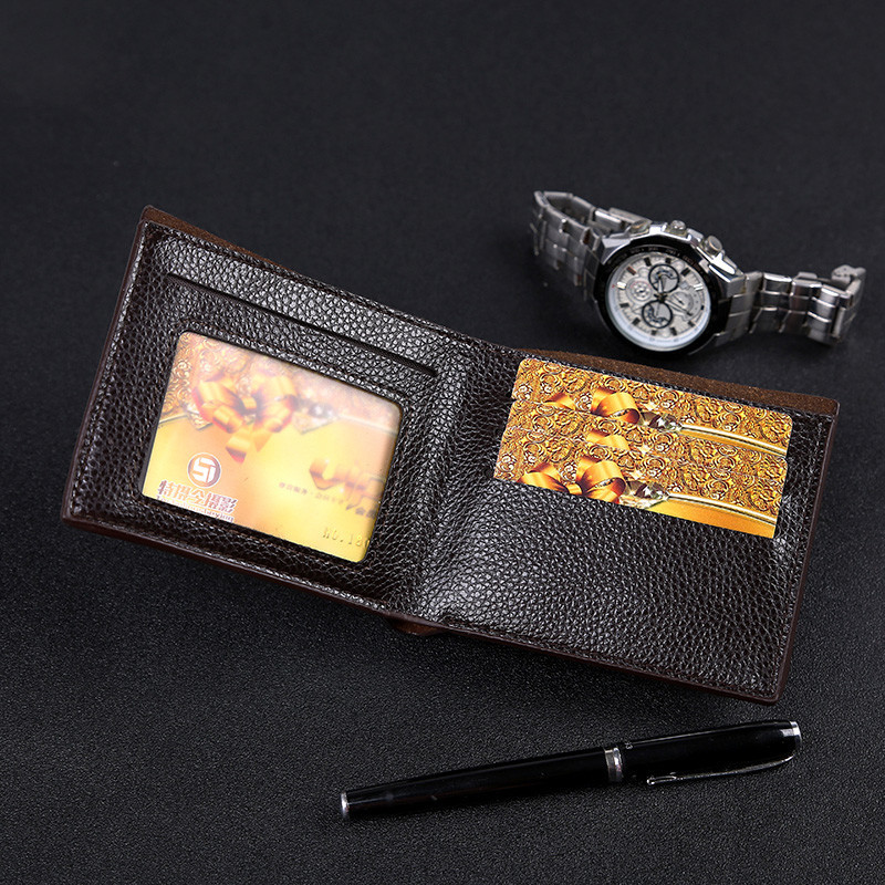 Men's Wallet Business Casual Wallet Short Multi-Card Slot Wallet Student Young Men's Coin Purse Gift