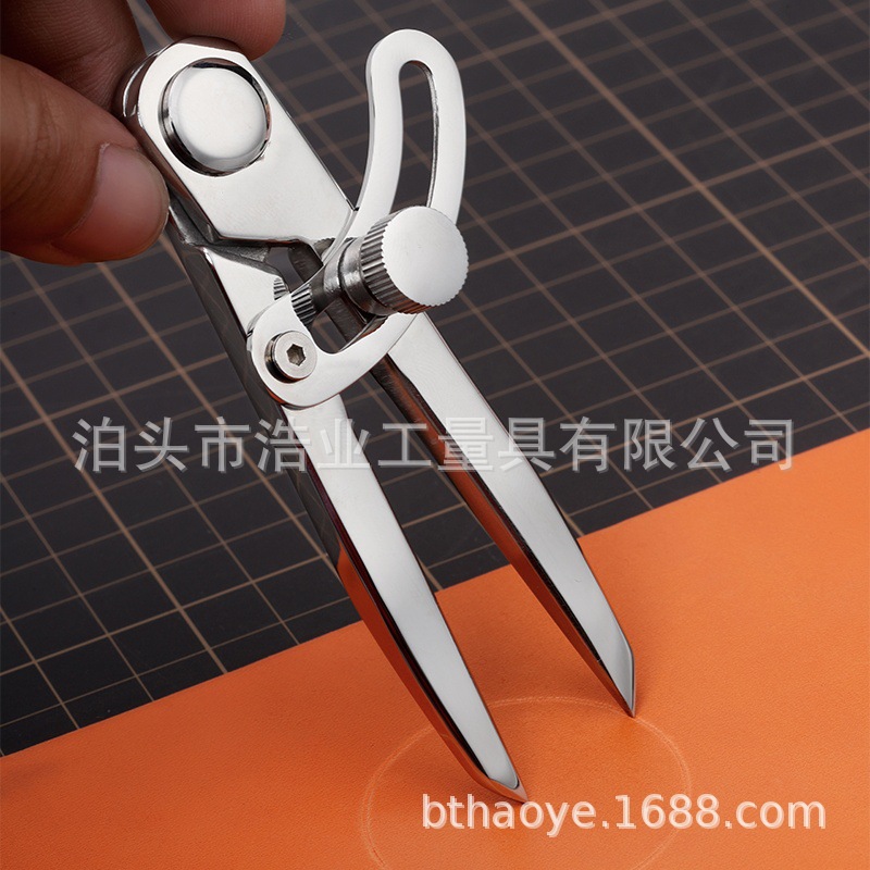 Регулируемый штангенциркуль из нержавеющей стали с крыльями, фиксированный штангенциркуль для кожи, инструмент для ручной работы DIY