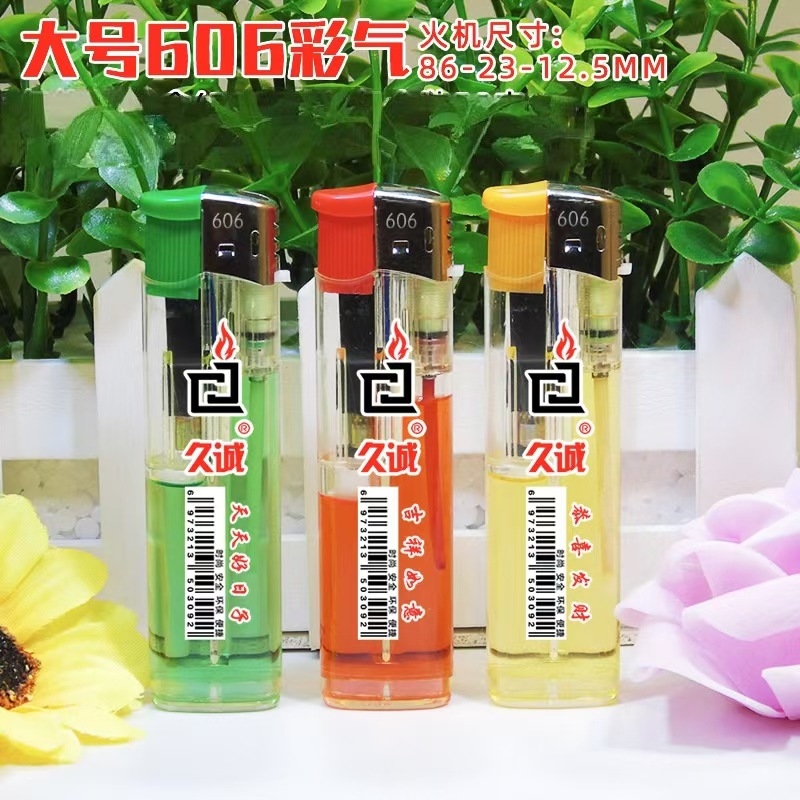 Disposable Open Flame Lighter 909 Transparent Gas Bag Painting Half Package Apple Manufacturer Wholesale Direct Supply Cigarette Lighter