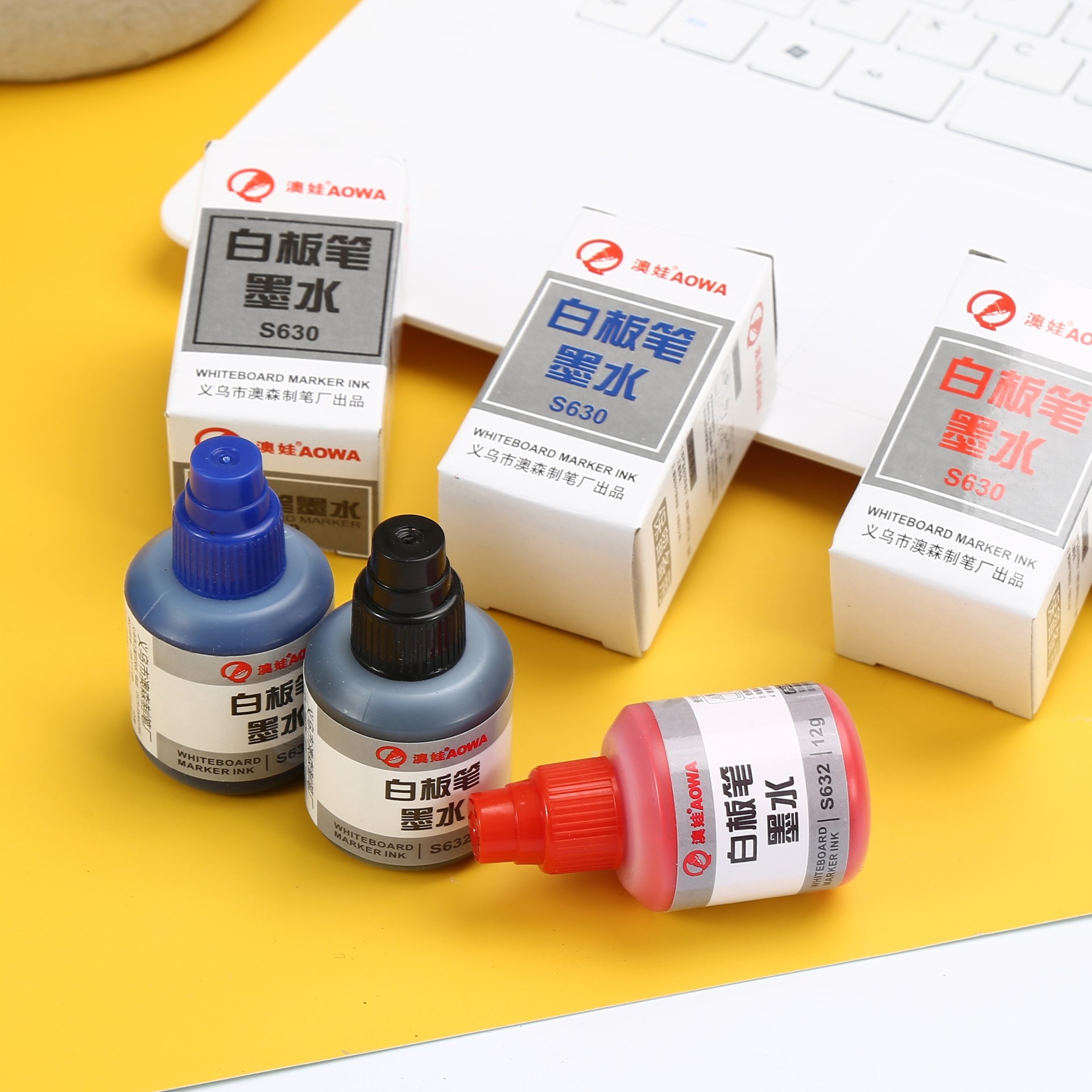 Factory spot wholesale 12G Aowa whiteboard pen ink color marker pen filling water marker pen supplement liquid