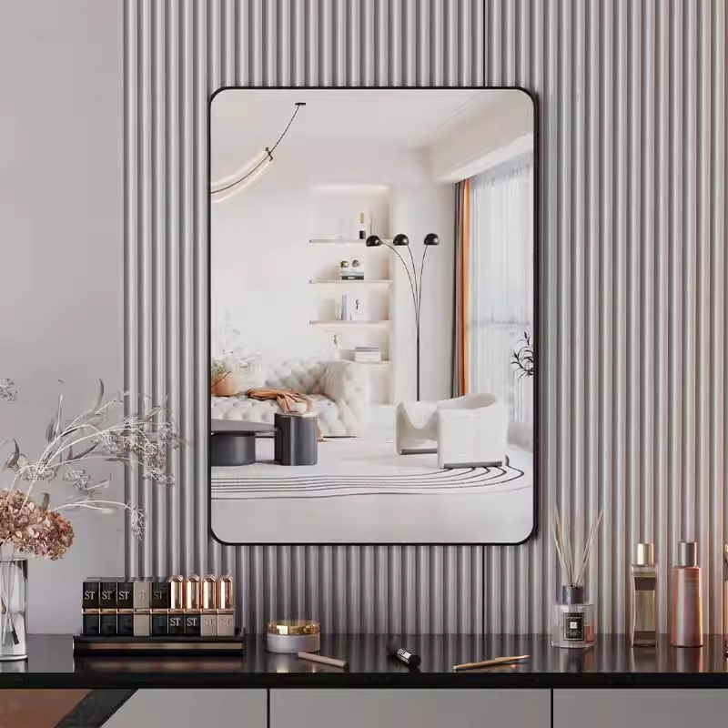 Casual Large Makeup Mirror Desktop Student Dormitory Bedroom Bathroom Mirror Wall-Mounted High-Definition Makeup Mirror Wall-Mounted