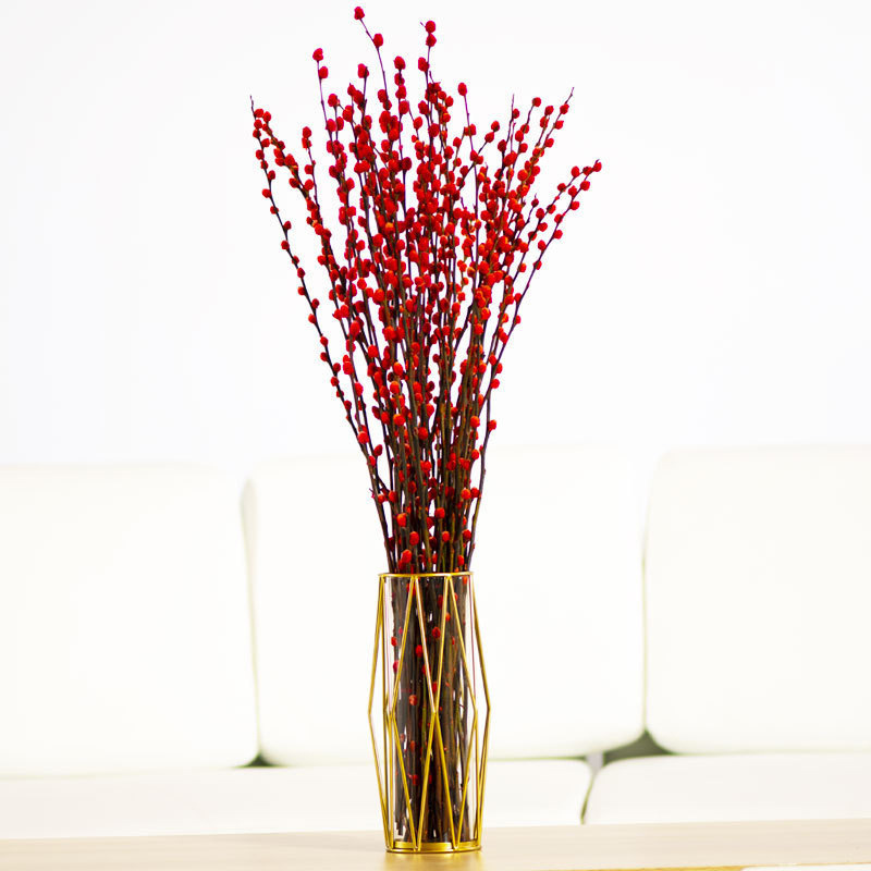 Silver Willow Real Florals, Fresh Branches, Festive Florals, Colorfulful Red Silver Willow Dried Florals, Colorfulful Willow Branch Florals, Interior Decoration Florals to Attract Wealth