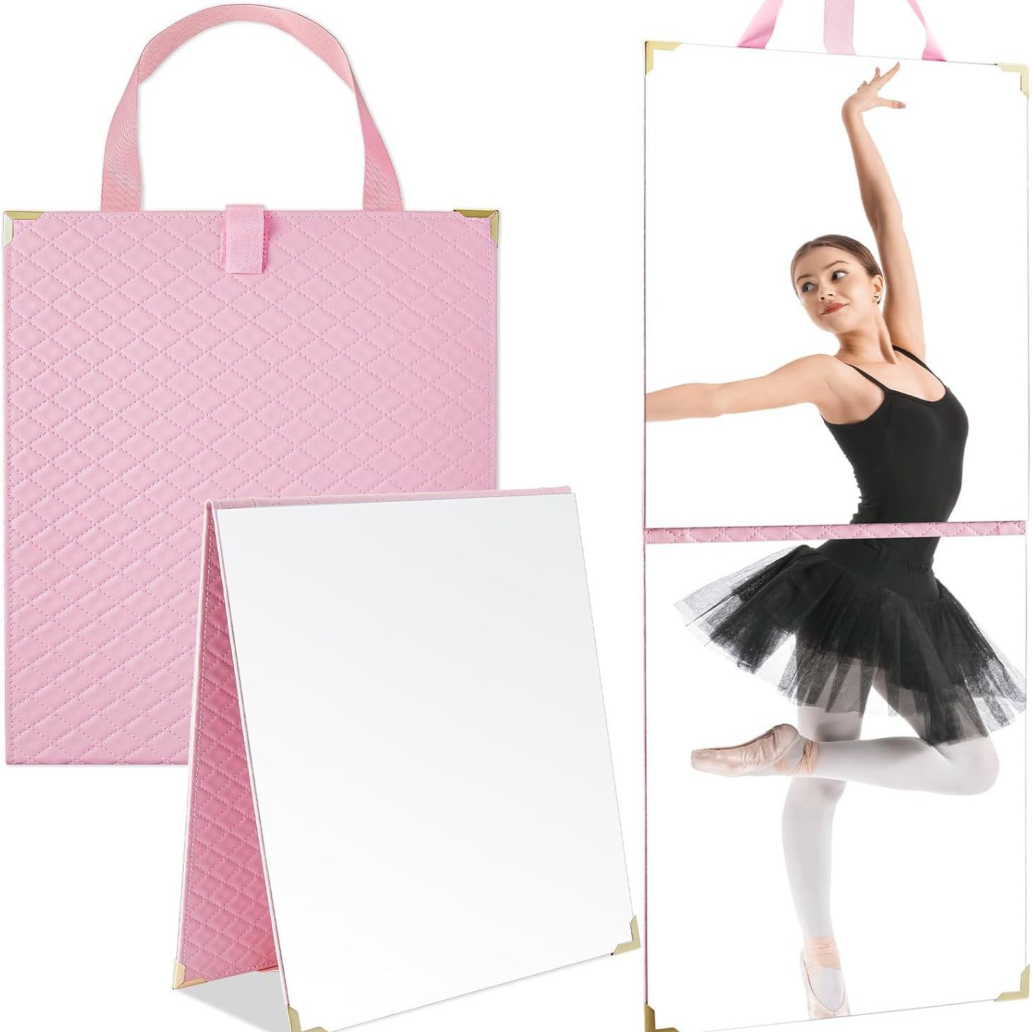 Travel Dance Competition Home Fitness Gift Quilted Black Mirror (Black, 24.61 X 11.22 in)