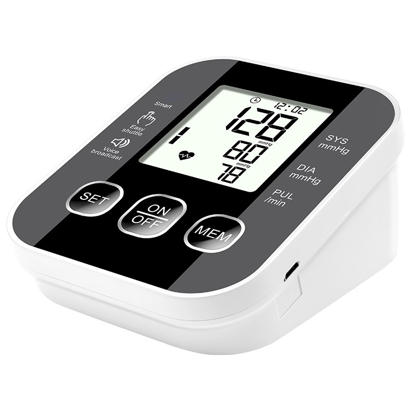Sphygmomanometer Home Foreign Trade English Voice Broadcast USB Plug-in Upper Arm Automatic Measurement Electronic Blood Pressure Meter