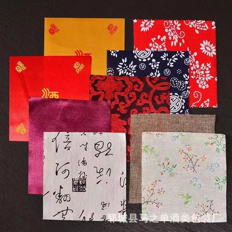 Wine Jar Red Cloth Cover Ceramic Wine Jar Wine Bottle Packaging Cloth Sealing Cloth Wine Bottle Wine Jar Decorative Cloth Wine Jar Cloth