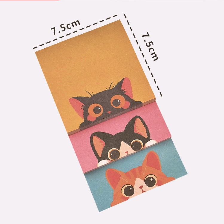 Special-Shaped Sticky Notes Made into Cute Animal Sticky Notes with Strong Adhesive Cartoon Reusable Memo Pads Customized Sticky Note Pads
