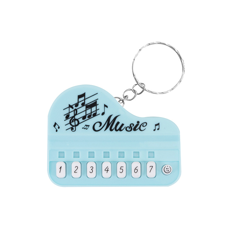 Mini Handheld Piano Keychain Children's Electronic Keyboard Cartoon Keychain Pendant Can Play Luminous Creative Toys