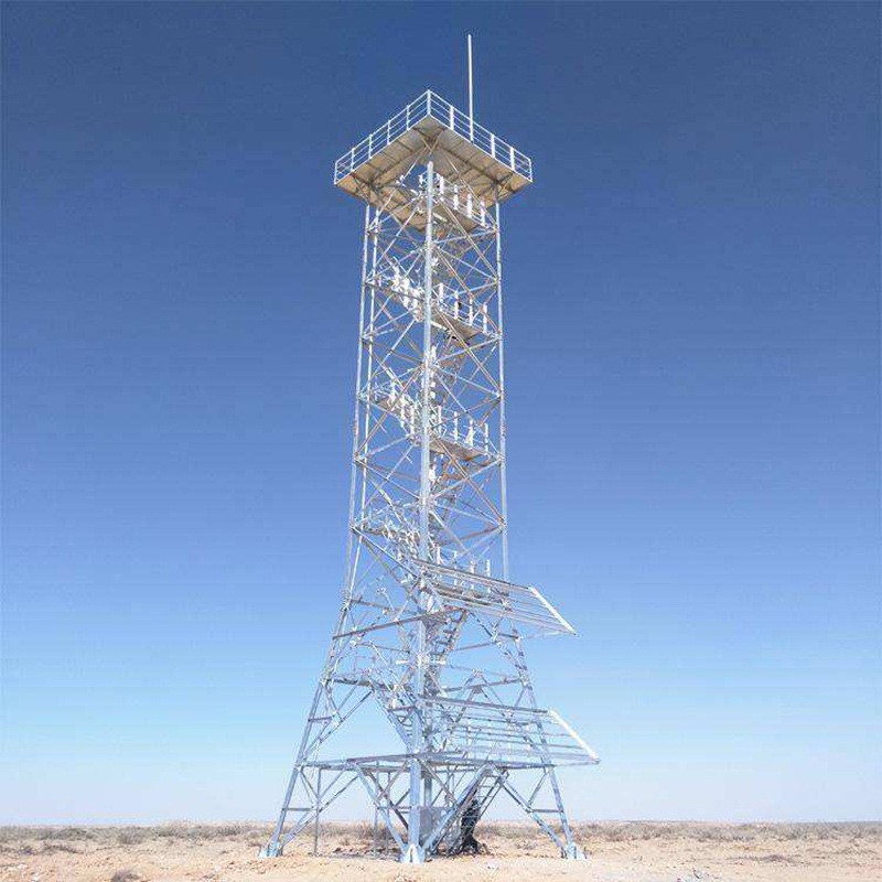 Border Four-Column Angle Steel Monitoring Tower Observation Tower Landscape Wetland Scenic Spot Observation Tower Observation Tower Mountain Top Observation Tower