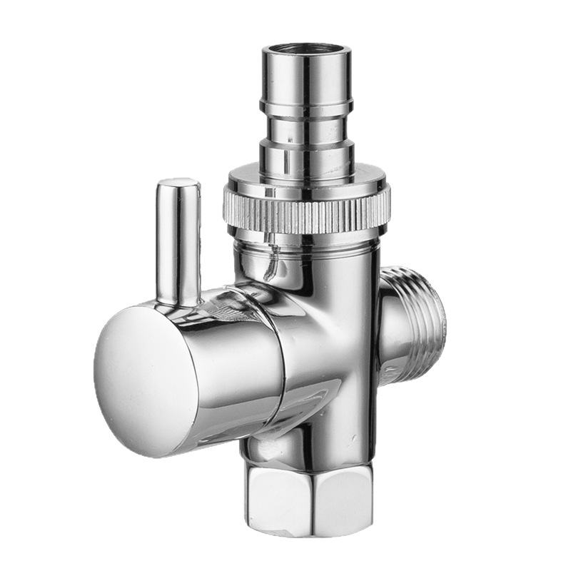 Quick-Open Three-Way Diverter Valve 1/2 Inch to 3/4 Inch Conversion Valve for Shower Head, One Inlet and Two Outlets, Universal for Washing Machine Water Diverter