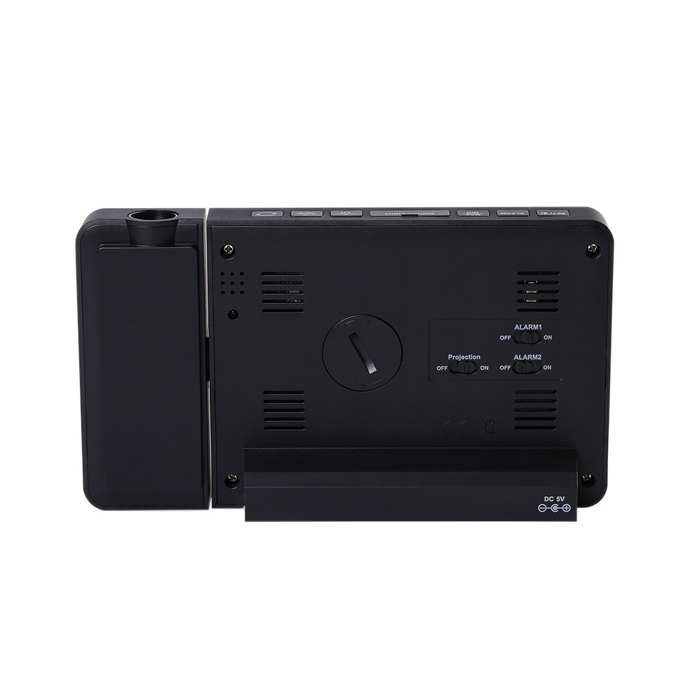 Indoor and Outdoor Temperature and Humidity Meter 3391 Multi-Function Projection Alarm Clock Weather Clock Color Screen Weather Forecast Projection Digital Clock