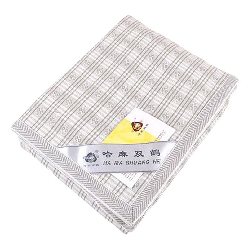Ha Ma Double Crane Summer Single Double 1.3 m 1.8m Student Dormitory Linen Mat Cotton Linen Bed Three-piece Set