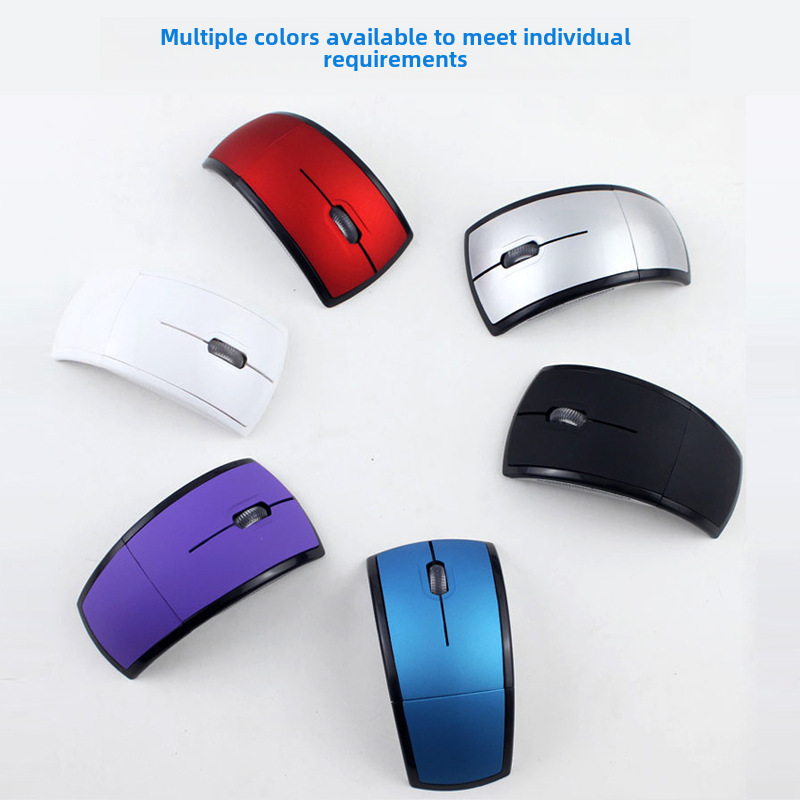 Cross-Border Amazon Shopee Manufacturer Spot Wireless Foldableing Bluetooth 2.4g Mouse, Fashionable and Thin Computer Accessories