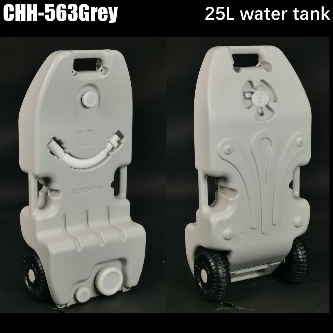 RV camping ship outdoor wheeled mobile plastic water tank 25L 40L portable clear water sewage transfer box