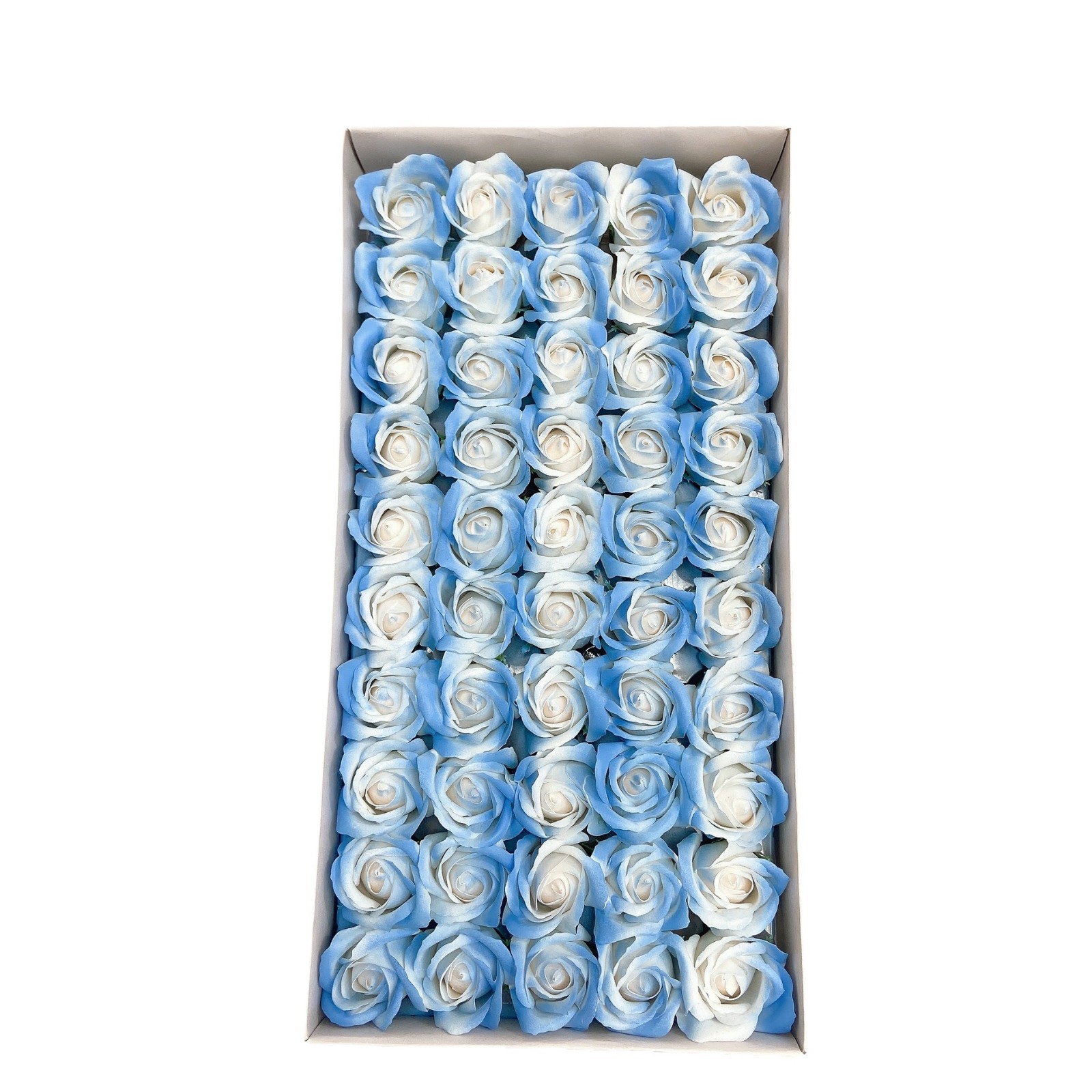 Soap Flower Simulated Rose Three-layer Crushed Ice Blue and Black Knight Large Flower Head with Base Soap Flower Wholesale Factory Direct Sale