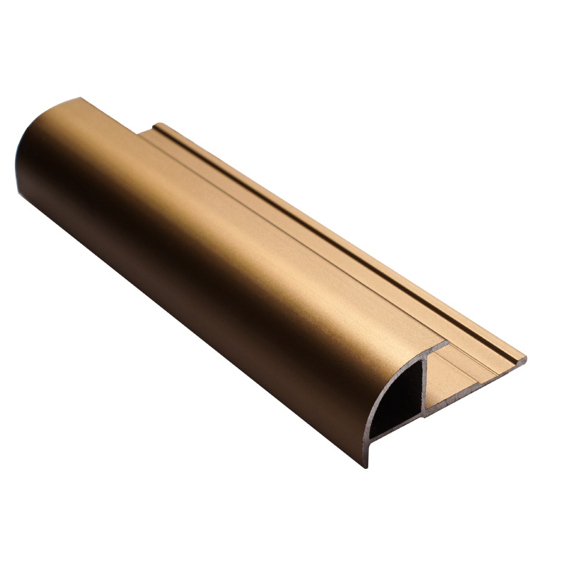 Wood veneer I-strip male corner aluminum alloy trim strip 5mm 8mm carbon crystal plate decorative line wall panel closing strip