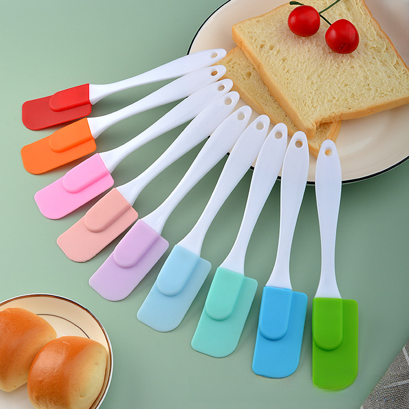 Cross-border silicone scraper small size split scraper cream cake spatula high temperature resistant baking tool factory in stock