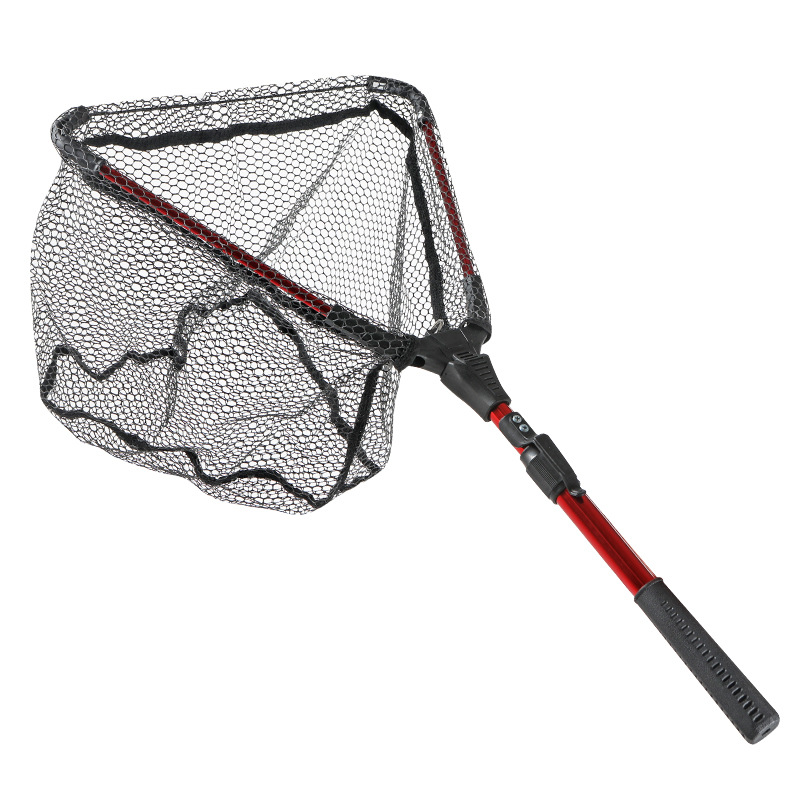 Fishing Net Foldableing Luya Silicone Net Bag Fishing Sea Fishing Portable Hand Copy Net Large Object Anti-Hanging Non-Hook Net