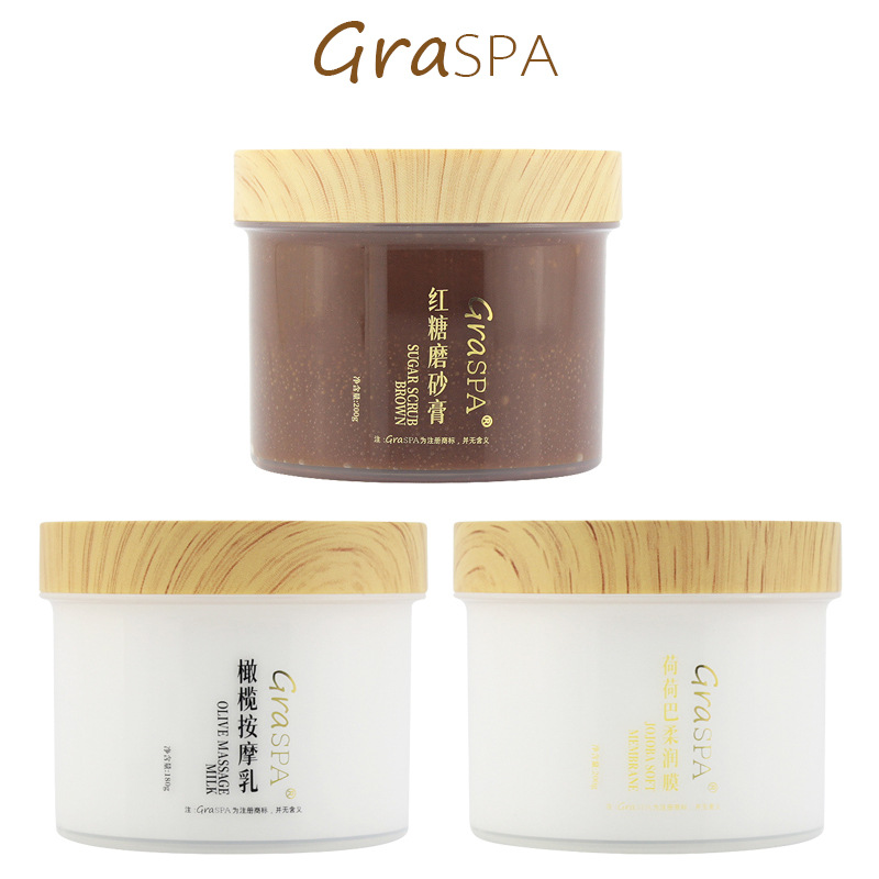 Graspa Hailao's Same Brown Sugar Scrub Hand Cream Hand Mask Olive Massage Milk Moisturizing and Whitening