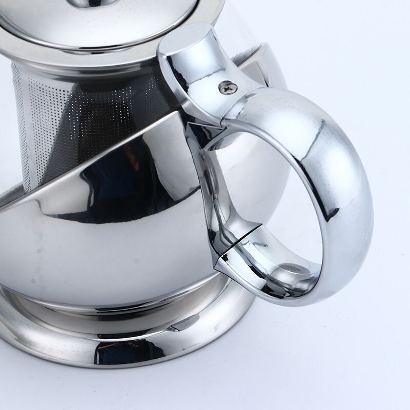 ✅ Thickened Heat-Resistant Glass Teapot Household Tea Maker Stainless Steel Filter Black Tea Flower Teapot Large Capacity Glass