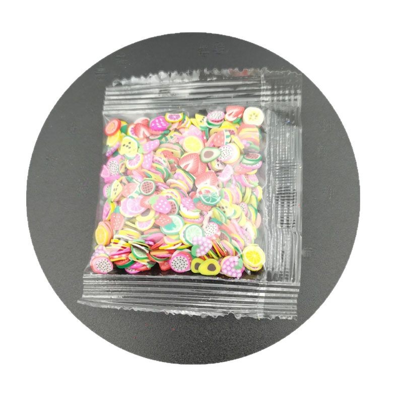 Bagged Soft Clay Sliced Cake Fruit Particles Chocolate Crushed Heart-Shaped Peach Heart DIY Export Jewelry Accessories Mini