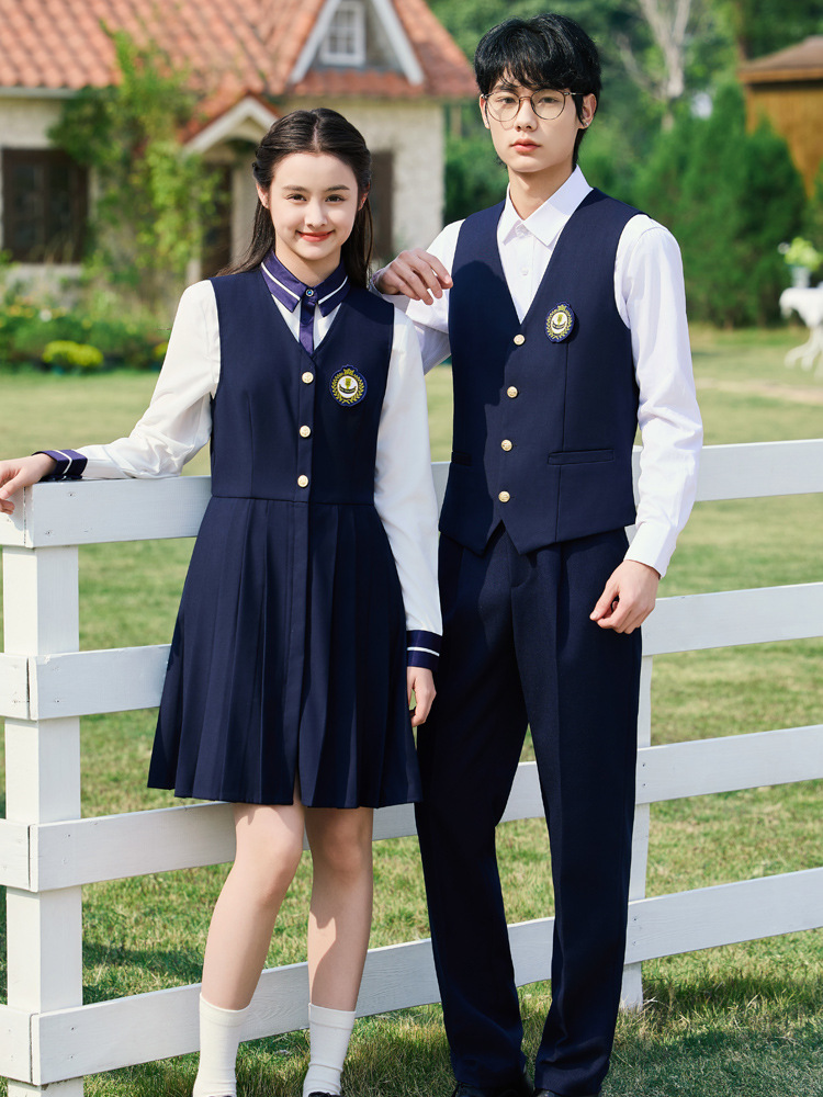 Summer Professional Dress Two-Piece Suit Preppy Style Jk Uniform Kindergarten Teacher Work Clothes Female Kindergarten Teacher Uniform