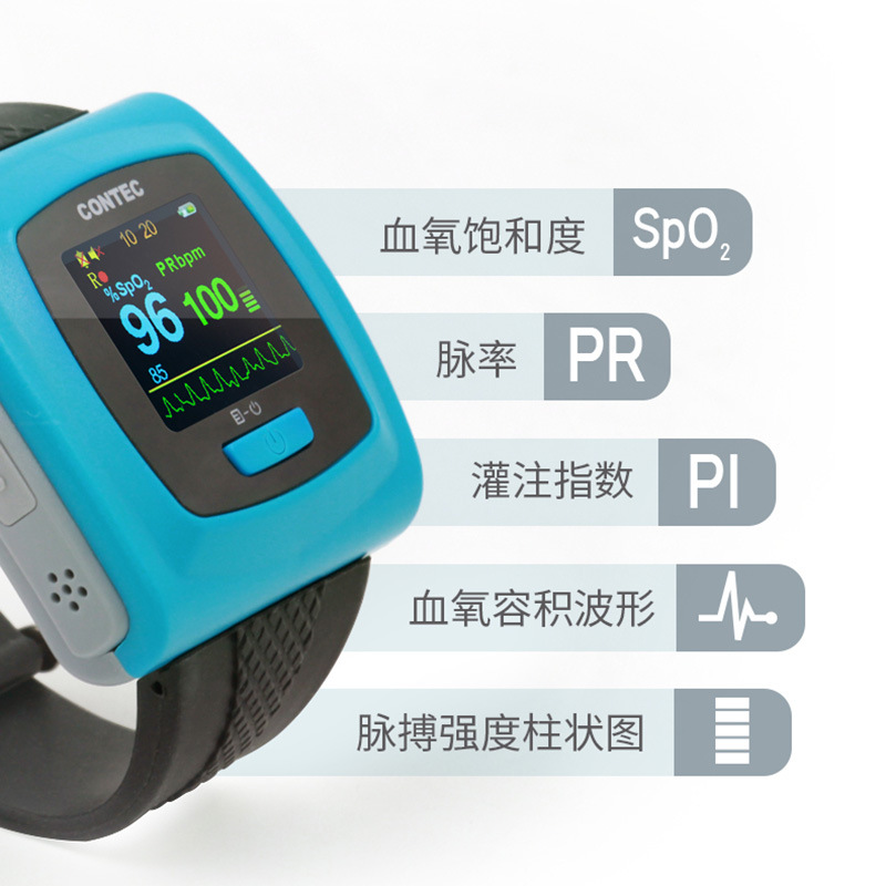 Kangtai Customized Pulse Rate Monitoring Smart Bracelet for the Elderly, Medical Pulse Oximeter, Home Wrist Type Blood Oxygen Saturation Measurement