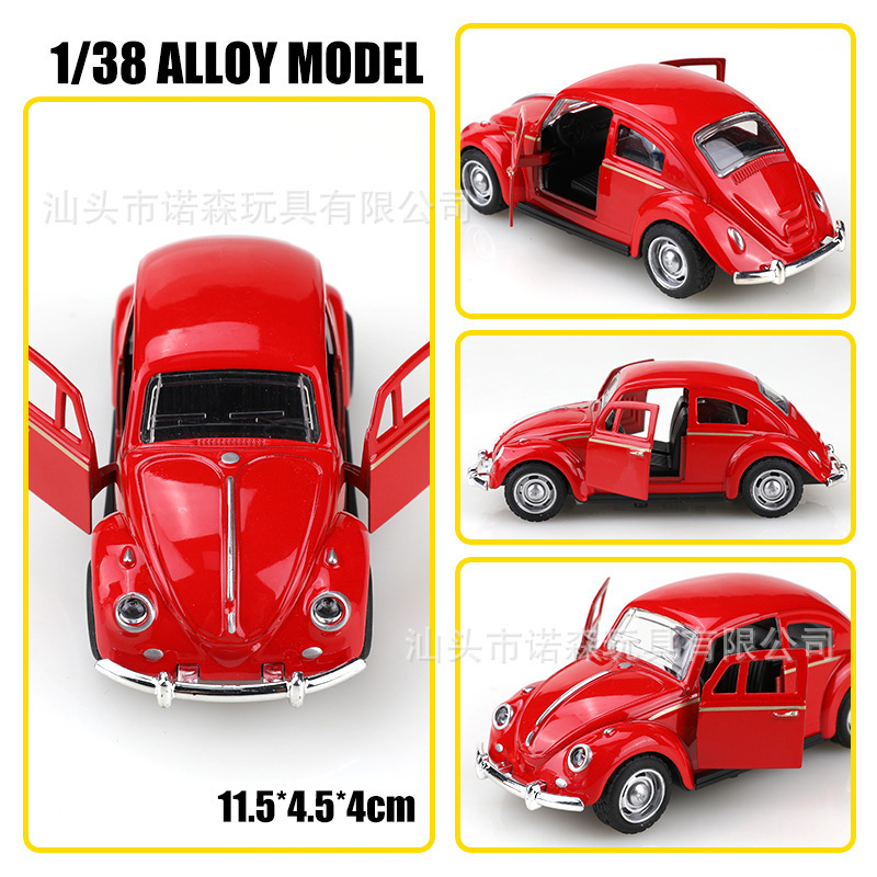 Cross-Border Alloy Retro Classic Car Classic Car Model Artificial Kidsren's Toy Car Ornaments Decoration Temu Dropshipping