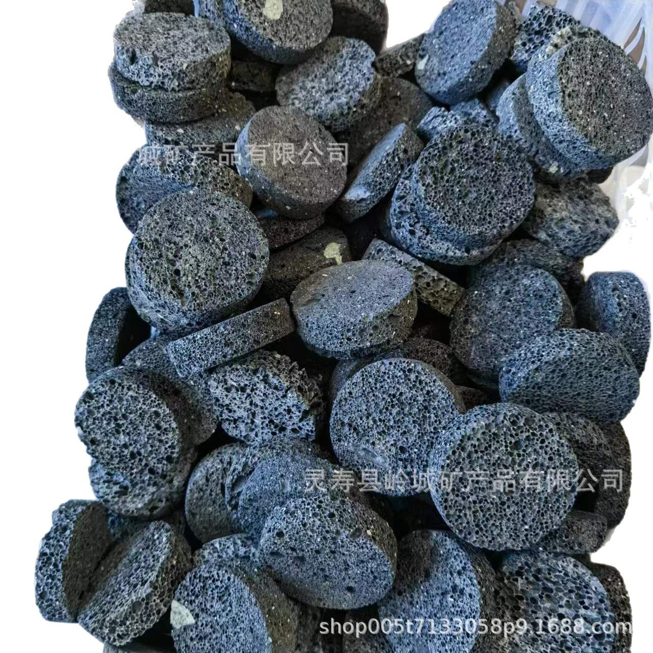 Black Volcanic Rock Aromatherapy Stone Disc Household Bathroom Aromatherapy Stone Diffuser Stone Wooden Box Set Wholesale