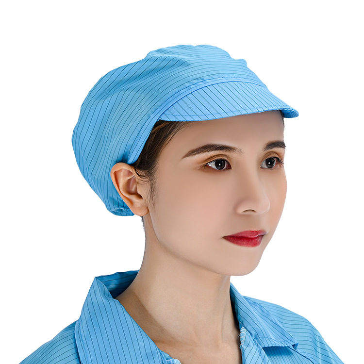 SOURCE Factory in stock anti-static dust-free small work cap electronic factory workshop clean cap anti-static coat with cap
