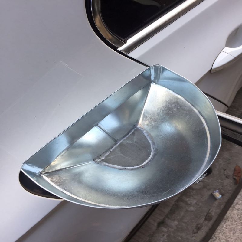 Car Refueling Funnel, Large Diameter Refueling Device with Stainless Steel Filter, Thickeneded Oblique Long Mouth, Baihanzhe