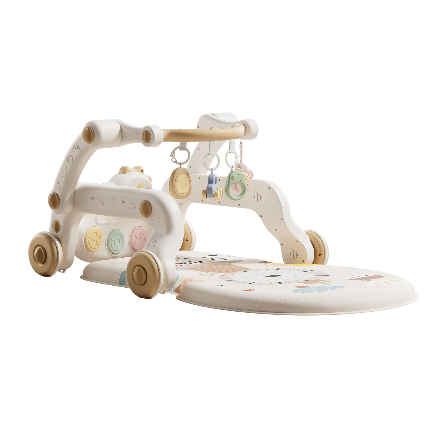 Baby Fitness Stand Baby Pedal Piano Walker Scooter Multi-Functional Pedal Piano Fitness Stand Educational Early Education