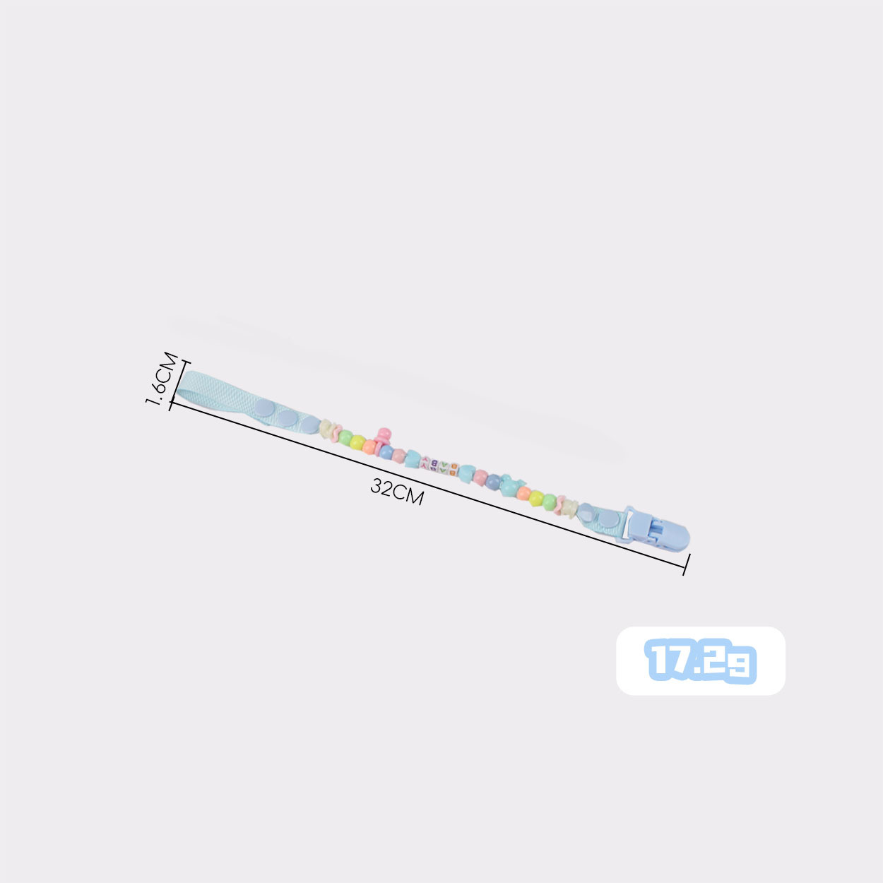 Baby Beaded Pacifier Anti-drop Chain Toy Anti-drop Belt Tooth Glue Anti-drop Chain Nipple Clip Toy Belt