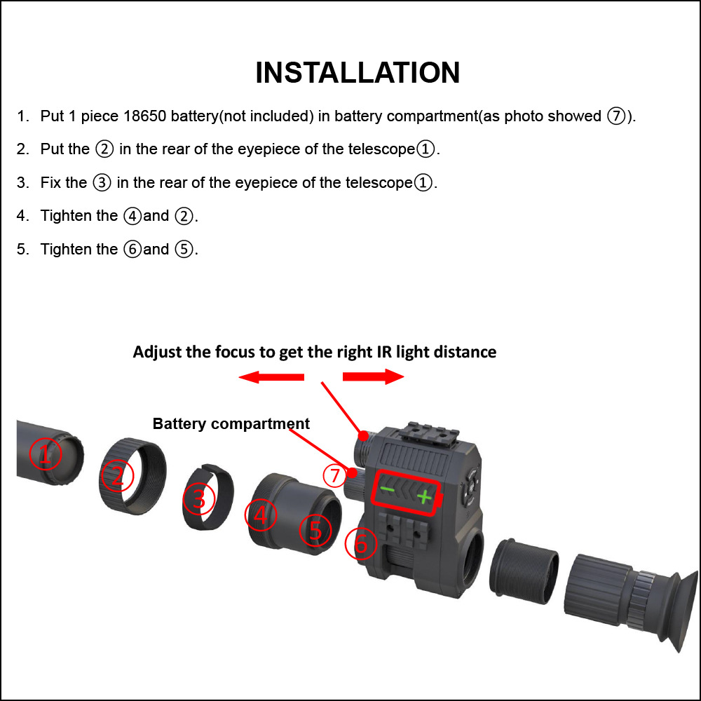 Cross-border source manufacturer Megaorei NK007 infrared night vision instrument telescope night vision instrument low light night vision instrument