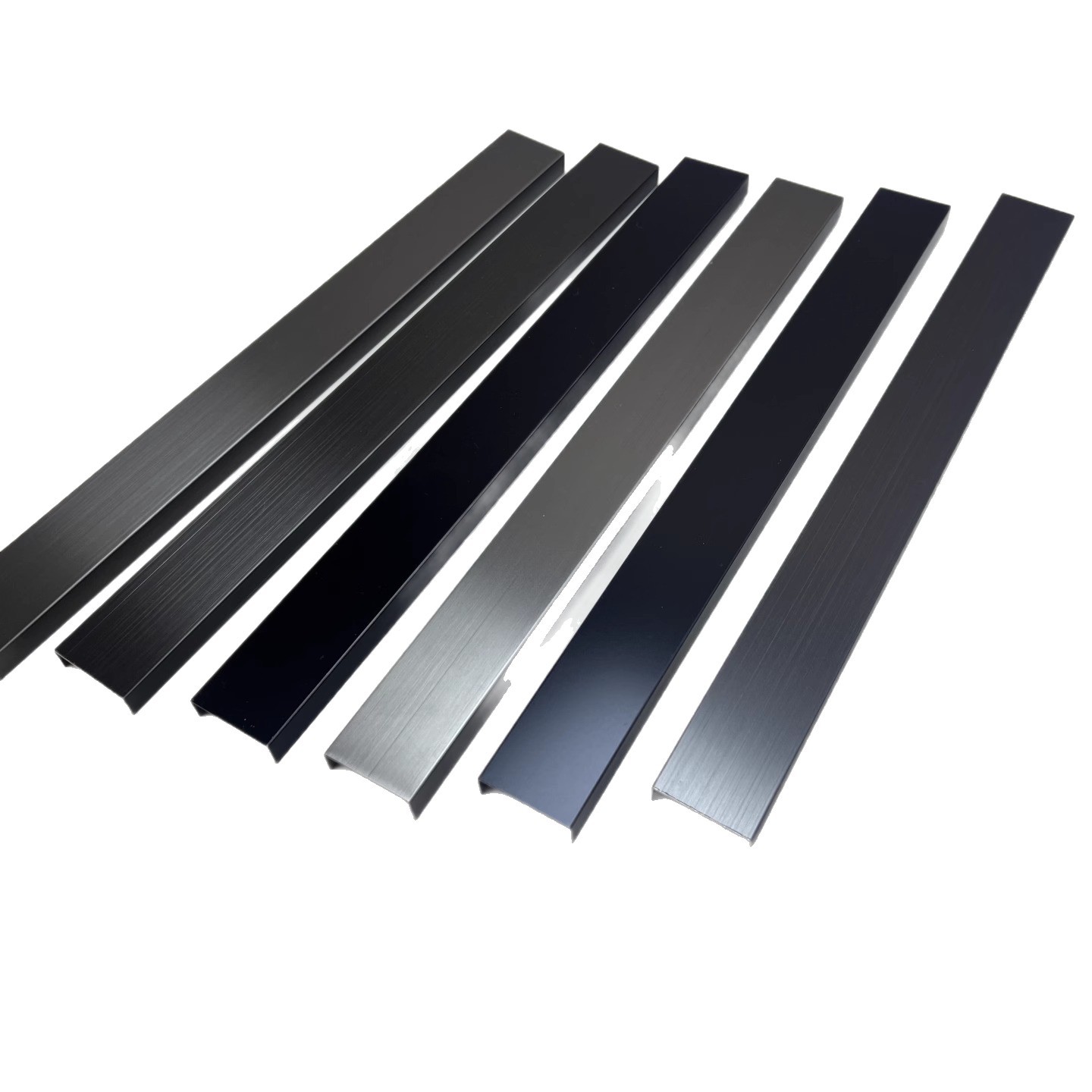 Stainless Steel U-Shaped Groove 304 Stainless Steel Skirting Board U-Shaped Black Titanium Edge Strip Ceiling Edge Decorative Strip Customization