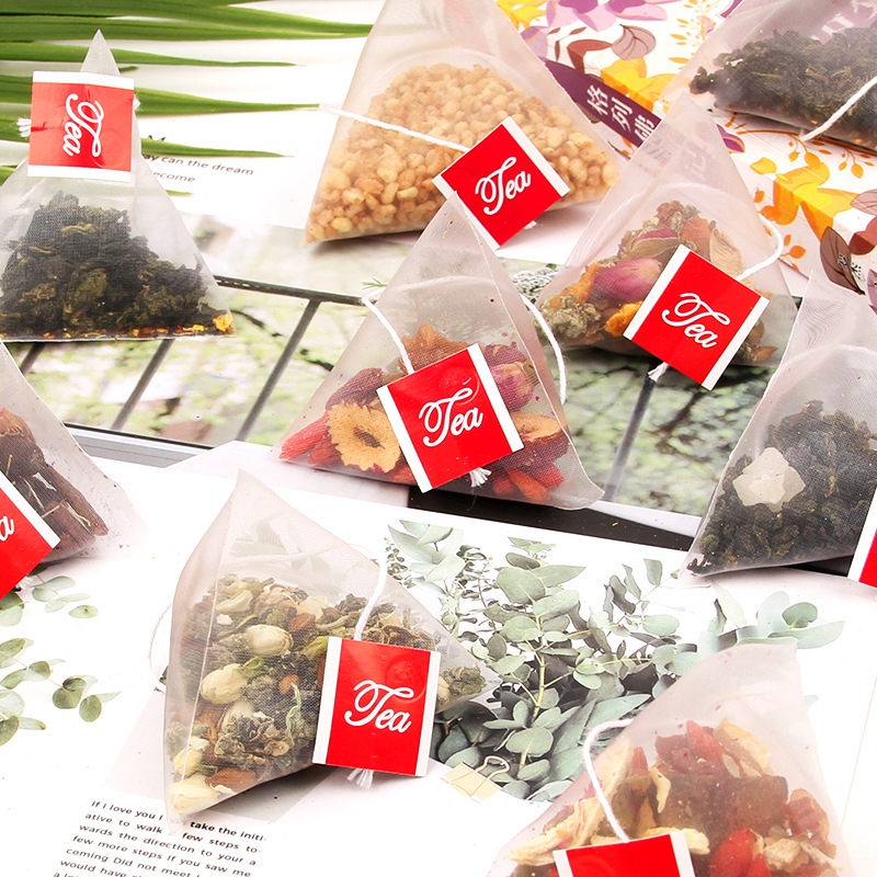 Bulk Wholesale Triangle Bag Combination Scented Tea Tea Bag White Peach Oolong Tea Osmanthus Oolong Tea Red Bean Coix Rice Tea