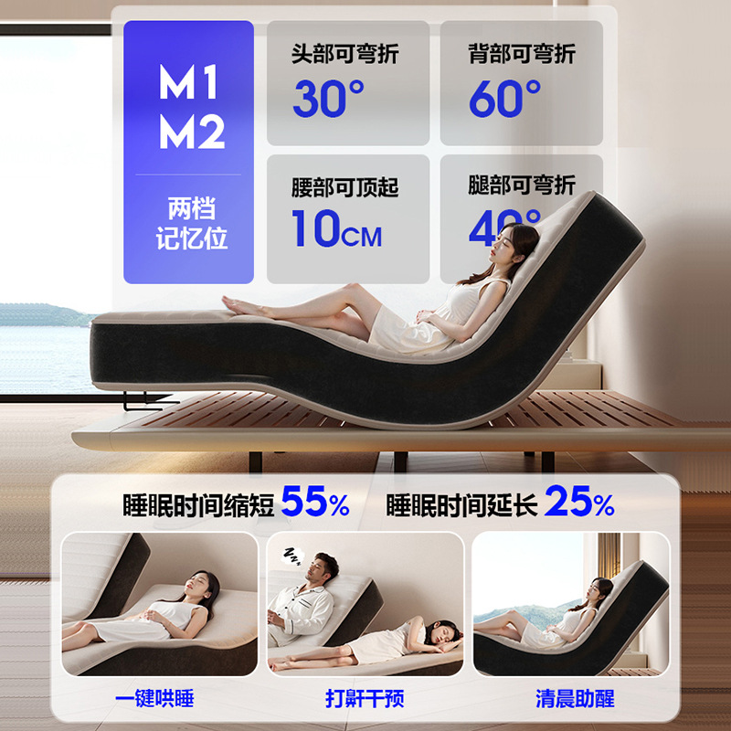 Fully Automatic Intelligent Electric Mattress Lift Vibration Massage Multi-Functional Zero Gravity Home Bedroom Split Mattress