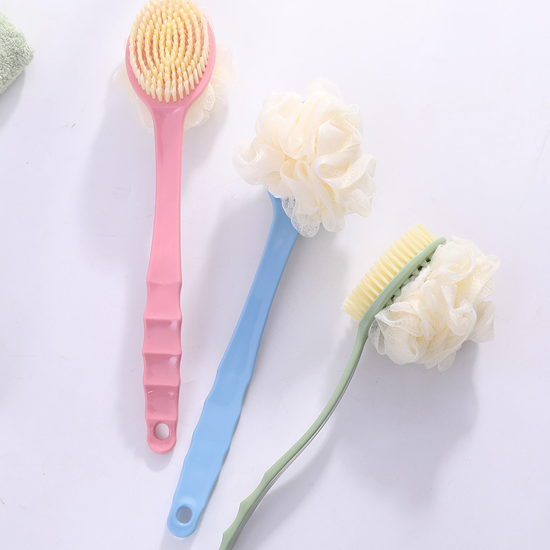 Double-sided bath brush back rubbing does not require long handle brush soft hair double-sided bath brush mud rubbing ash rubbing bath brush back artifact
