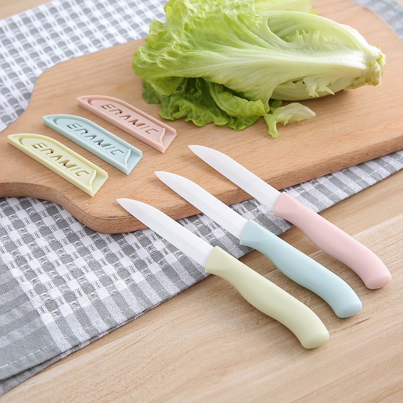 In stock retail wholesale ceramic knife fruit knife portable portable fruit knife multifunctional dormitory household food supplement knife