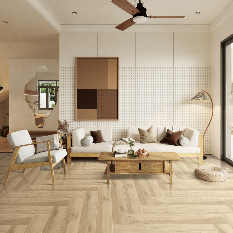 Nordic Wood Grain Tiles 150X900 for Living Room and Bedroom, Wood Grain Tiles That Mimic Wood Grain, Original Wood Floor Tiles Manufacturer