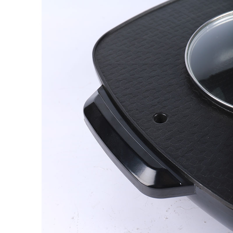 Household Electric Hot Pot Korean-Style Grill Pan Dual-Purpose Pot for Grilling, Boiling, and Frying Multi-Purpose Electric Cooking Pot Barbecue Integrated Pot Electric Heating Pot