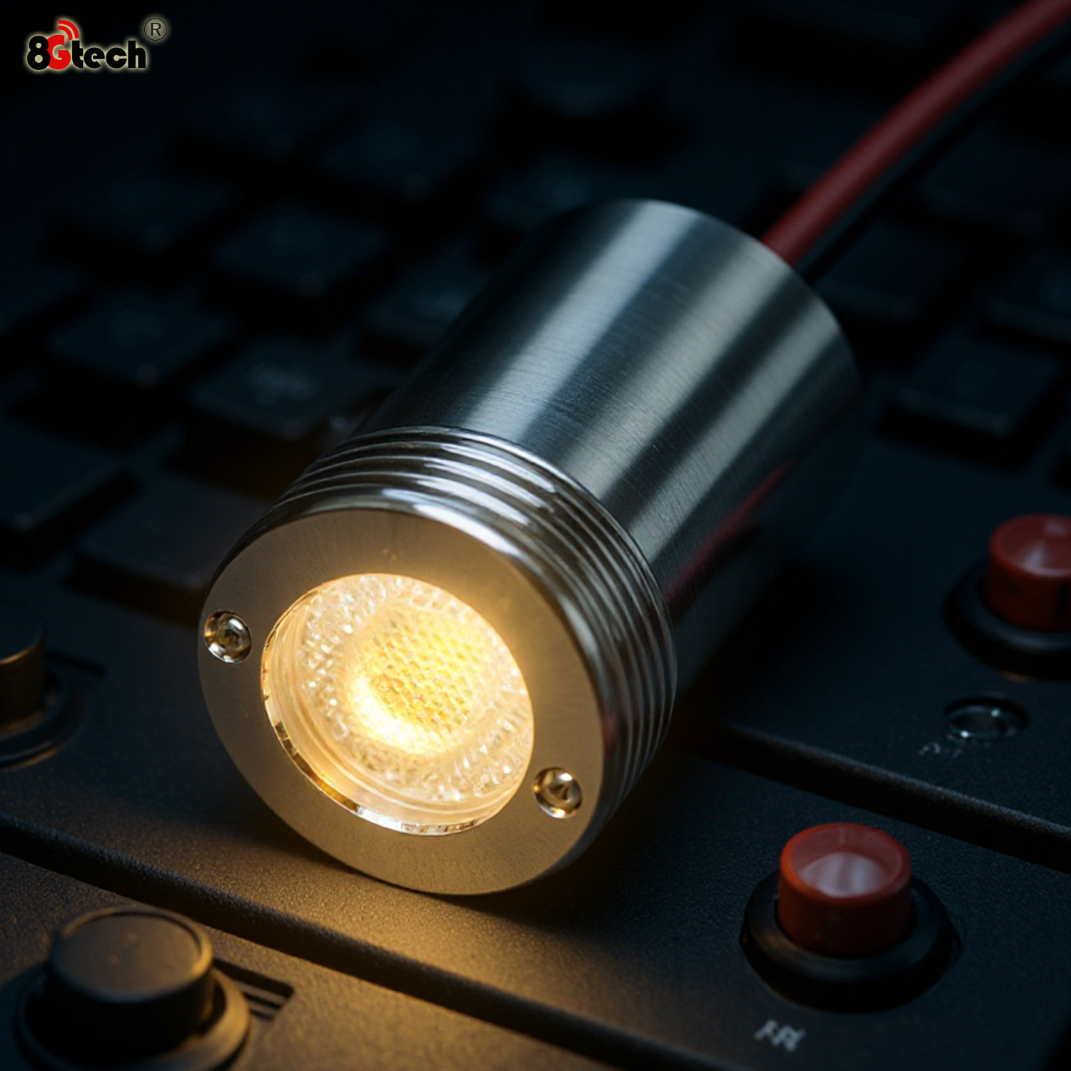 Handrail Light Railing Light M18 Curved Stainless Steel Led Guardrail Stair Aisle Guardrail Bridge Spotlight 1.5W